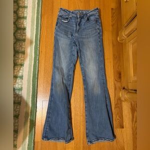 American Eagle Next Level Stretch Mid Rise Flare Jeans Size 4 Regular